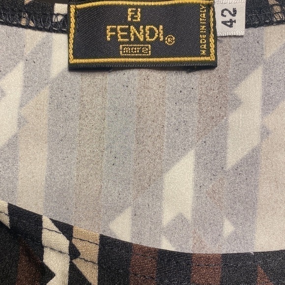 Classic Vintage FENDI Logo Sleeveless Shirt in Mint Condition - Picture 4 of 6
